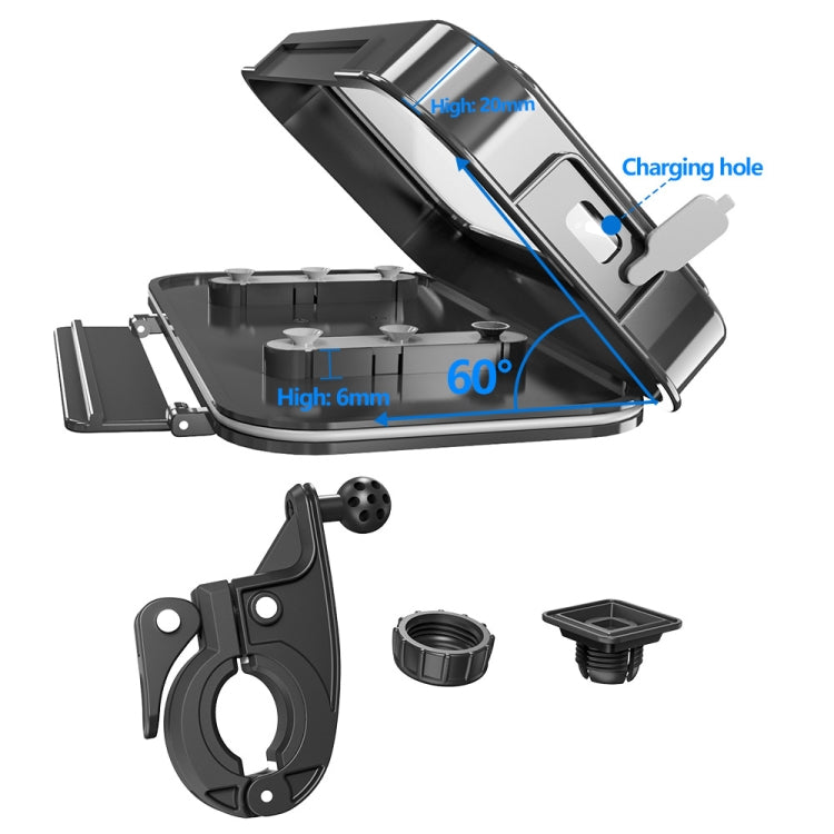 Sac étanche pour vélo, support transparent pour téléphone à rabat pour moto, support transparent pour vélo à rabat