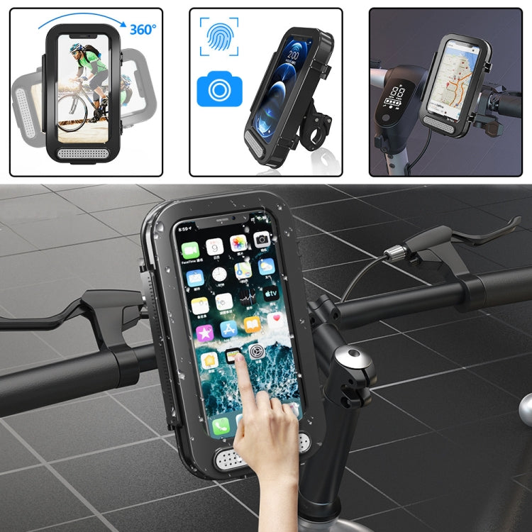 Sac étanche pour vélo, support transparent pour téléphone à rabat pour moto, support transparent pour vélo à rabat