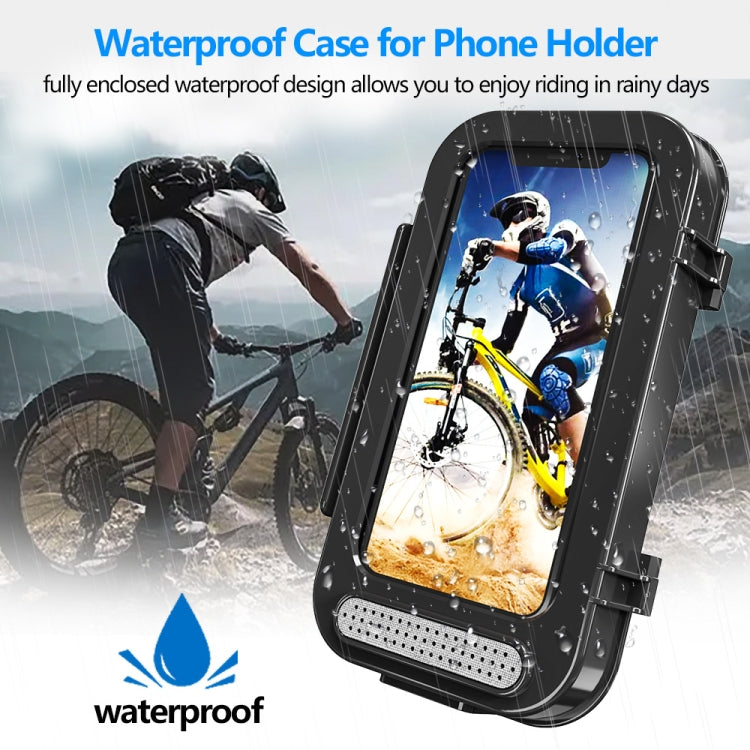 Sac étanche pour vélo, support transparent pour téléphone à rabat pour moto, support transparent pour vélo à rabat