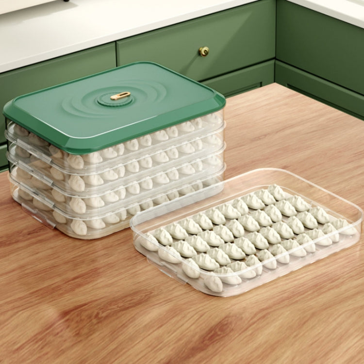 Boîte à raviolis grande capacité pour réfrigérateur, Capacité : Une couche (vert), Deux couches (blanc), Deux couches (vert), Trois couches (blanc), Quatre couches (blanc), Quatre couches (vert)