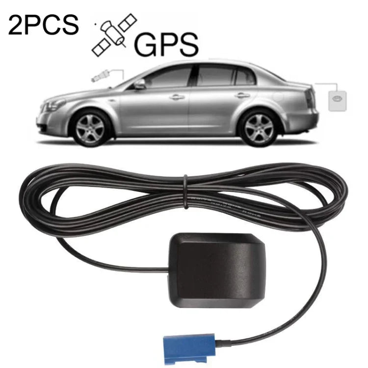 2PCS Antenne de Navigation GPS DVD Voiture Amplificateur Interface FAKRA-C, Base en Plastique