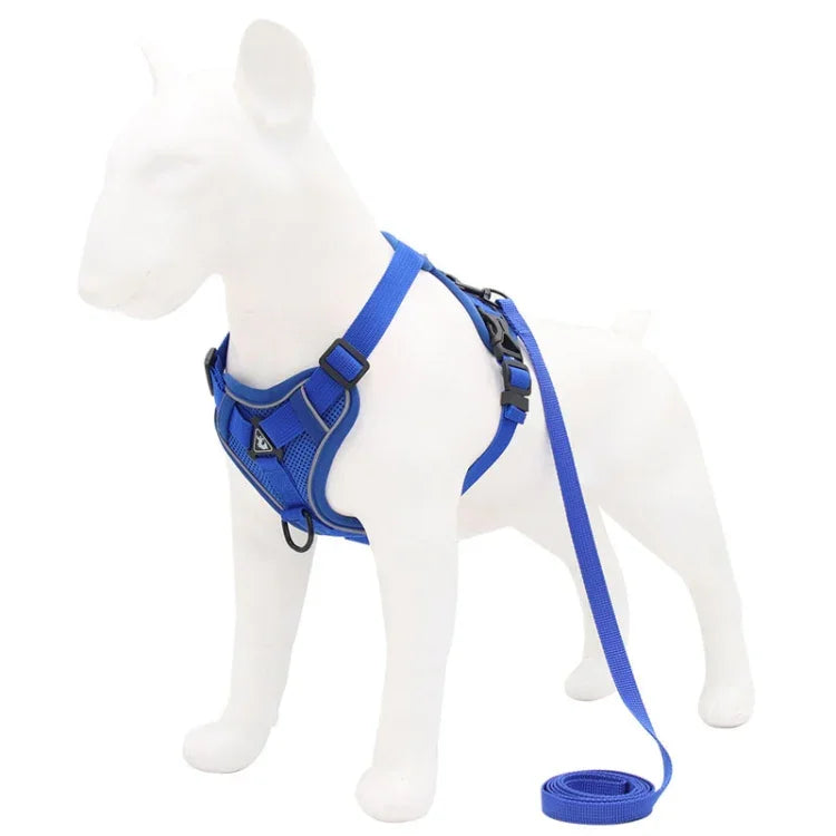 HT-864 Corde de traction pour animaux de compagnie, sangle de poitrine réfléchissante et respirante pour chien, tailles : S, M, L, XL