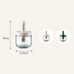 AAB020 Bouteille d'assaisonnement avec cuillère télescopique, blanc, vert