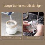 AAB020 Bouteille d'assaisonnement avec cuillère télescopique, blanc, vert