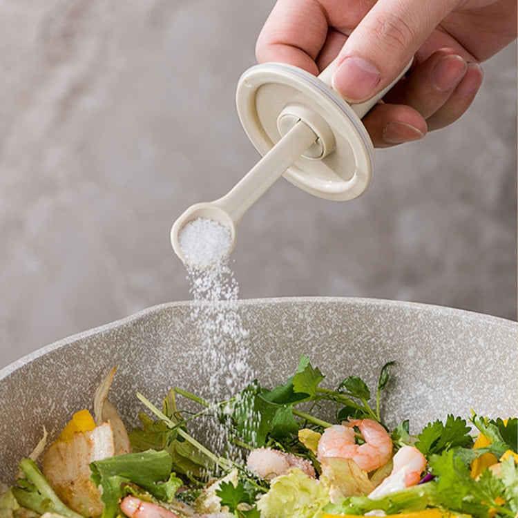 AAB020 Bouteille d'assaisonnement avec cuillère télescopique, blanc, vert