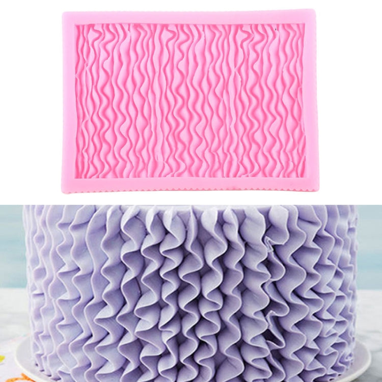 Moule en silicone plissé pour gâteau en fondant de qualité alimentaire, outil de décoration de gâteau, CC562