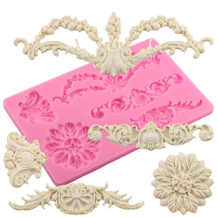 Moule en Silicone Motif Floral pour Bordure de Gâteau en Fondant, CF394