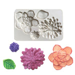 Grand moule à gâteau fondant en silicone en forme de fleur, Grande fleur