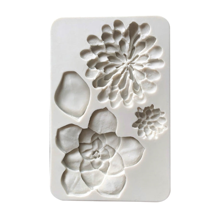 Grand moule à gâteau fondant en silicone en forme de fleur, Grande fleur