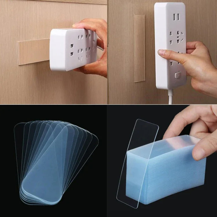 Autocollant transparent sans trace, ruban double-face fort adhésif, 10 boîtes