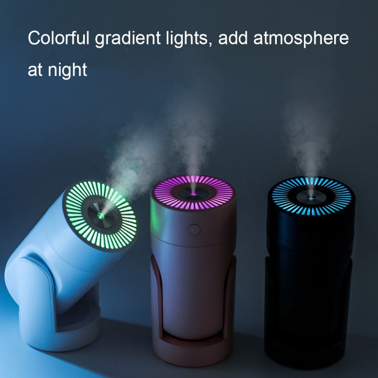 Humidificateur rotatif coloré de veilleuse enfichable USB L09, blanc, rose, noir