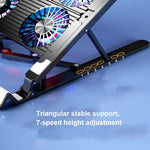 Support de radiateur pour ordinateur portable, base de refroidissement repliable, style : double ventilateur, quatre ventilateurs.