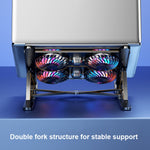 Support de radiateur pour ordinateur portable, base de refroidissement repliable, style : double ventilateur, quatre ventilateurs.