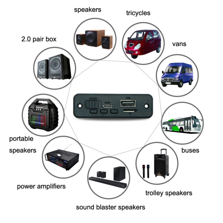Module décodeur Bluetooth JQ-D102BT avec amplificateur enregistrement d'appels MP3, JQ-D102BT