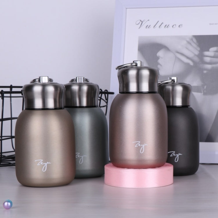 Tasse Cadeau Grand Ventre en Acier Inoxydable 304 de 280 ml avec Isolation Sous Vide et Poignée, Noir, Or, Vert, Argent, Or Rose