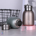 Tasse Cadeau Grand Ventre en Acier Inoxydable 304 de 280 ml avec Isolation Sous Vide et Poignée, Noir, Or, Vert, Argent, Or Rose