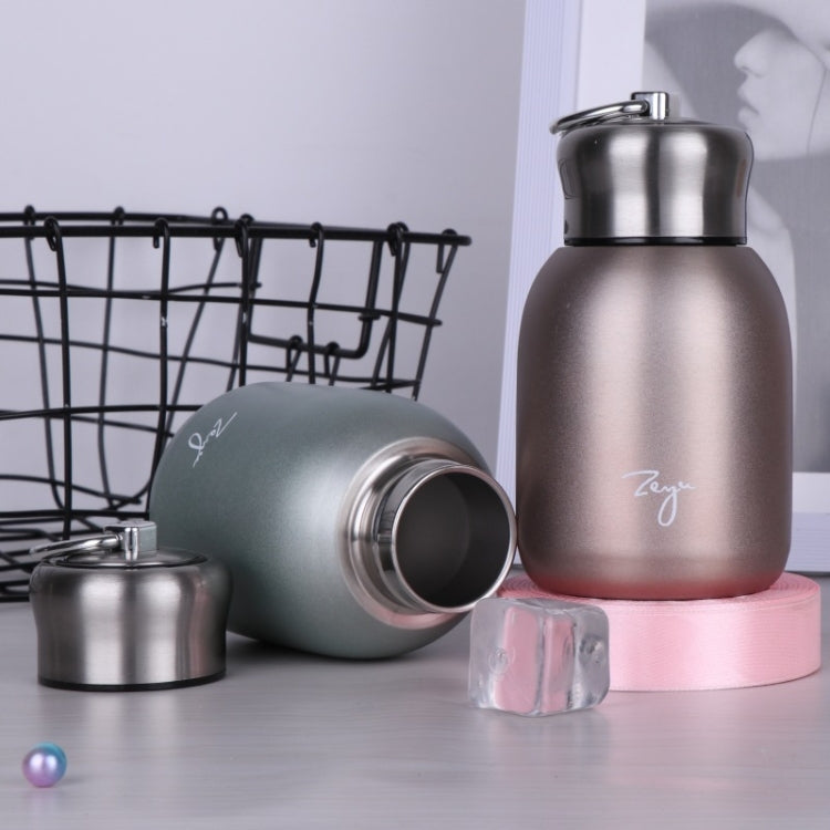 Tasse Cadeau Grand Ventre en Acier Inoxydable 304 de 280 ml avec Isolation Sous Vide et Poignée, Noir, Or, Vert, Argent, Or Rose