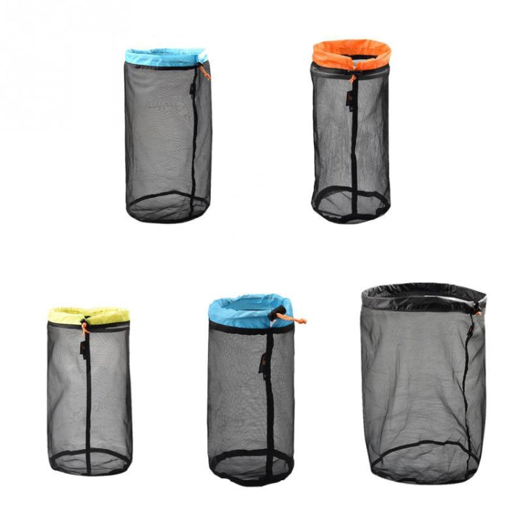 LUCKSTONE WSD2005020 Sac de rangement en maille légère, Taille : S (Gris Bleu), M (Gris Orange), L (Gris Vert), XL (Gris Bleu), XXL (Gris Noir), S (Noir Bleu), M (Noir Orange), L (Noir Vert), XL (Noir Bleu), XXL (Noir Noir)