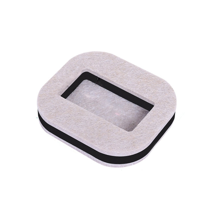 5 patins pour fauteuil d'ordinateur à roulettes antidérapants, base carrée en feutre couleur haricot, base carrée en feutre marron, base ronde en plastique couleur haricot, base ronde en plastique noire