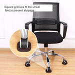 5 patins pour fauteuil d'ordinateur à roulettes antidérapants, base carrée en feutre couleur haricot, base carrée en feutre marron, base ronde en plastique couleur haricot, base ronde en plastique noire