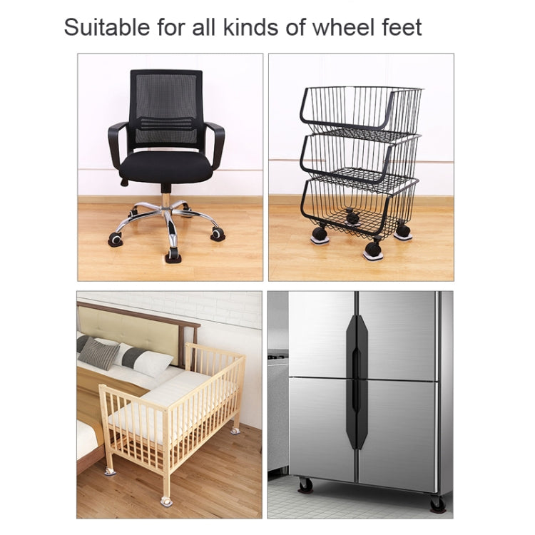 5 patins pour fauteuil d'ordinateur à roulettes antidérapants, base carrée en feutre couleur haricot, base carrée en feutre marron, base ronde en plastique couleur haricot, base ronde en plastique noire