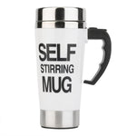 Tasse à café mélangeuse automatique en acier inoxydable 304 FX-589 de 400 ml, vert, blanc, rouge, jaune, noir, bleu