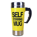Tasse à café mélangeuse automatique en acier inoxydable 304 FX-589 de 400 ml, vert, blanc, rouge, jaune, noir, bleu