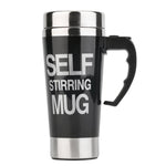 Tasse à café mélangeuse automatique en acier inoxydable 304 FX-589 de 400 ml, vert, blanc, rouge, jaune, noir, bleu