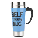 Tasse à café mélangeuse automatique en acier inoxydable 304 FX-589 de 400 ml, vert, blanc, rouge, jaune, noir, bleu