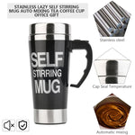 Tasse à café mélangeuse automatique en acier inoxydable 304 FX-589 de 400 ml, vert, blanc, rouge, jaune, noir, bleu