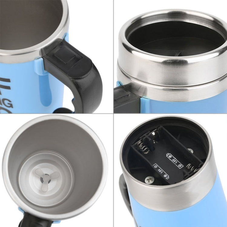 Tasse à café mélangeuse automatique en acier inoxydable 304 FX-589 de 400 ml, vert, blanc, rouge, jaune, noir, bleu