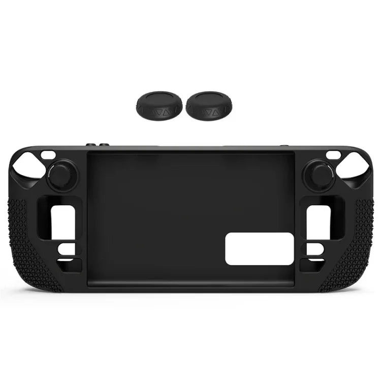 Housse intégrale en silicone avec capuchon de bouton pour Steam Deck, (noir), (bleu), (rouge), (rose)