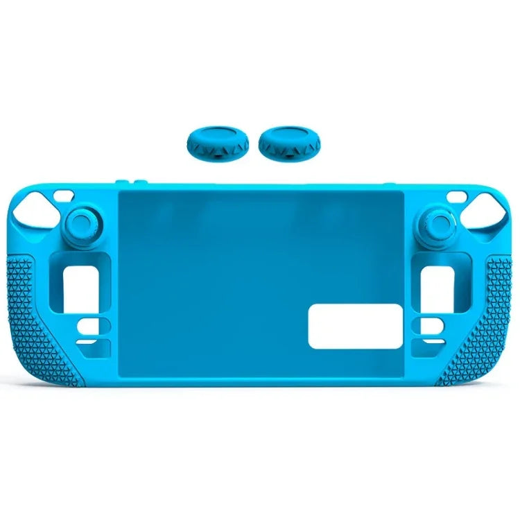 Housse intégrale en silicone avec capuchon de bouton pour Steam Deck, (noir), (bleu), (rouge), (rose)