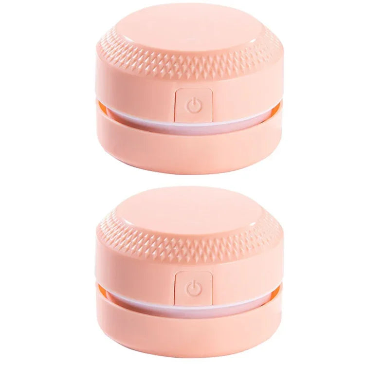 2 pièces d'aspirateur de bureau mini, nettoyeur de clavier en caoutchouc, Rose, Bleu