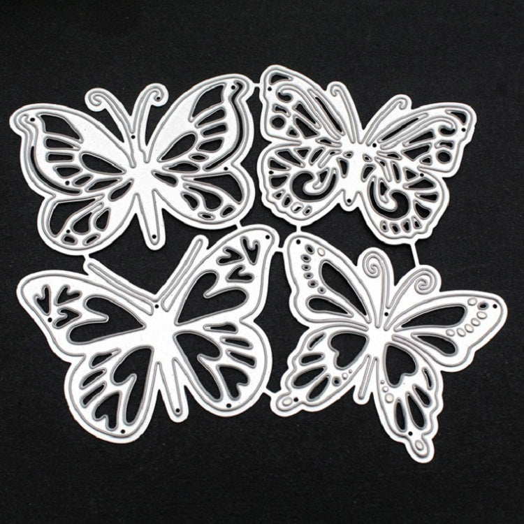 Quatre matrices de découpe et gaufrage en métal Papillon en acier au carbone, forme papillon