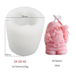 Moule en silicone en gypse pour bougie de Noël DIY, Forme : Père Noël, Sapin de Noël simple, Sapin de Noël triangulaire, Cadeau de Noël, Stéréo simple, Maison de neige 3, Cylindre de Noël simple, Sapin de Noël origami, Sapin de Noël avec 8 cônes
