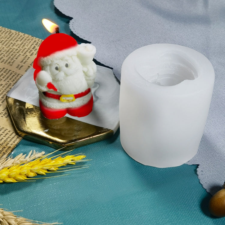 Moule en silicone en gypse pour bougie de Noël DIY, Forme : Père Noël, Sapin de Noël simple, Sapin de Noël triangulaire, Cadeau de Noël, Stéréo simple, Maison de neige 3, Cylindre de Noël simple, Sapin de Noël origami, Sapin de Noël avec 8 cônes