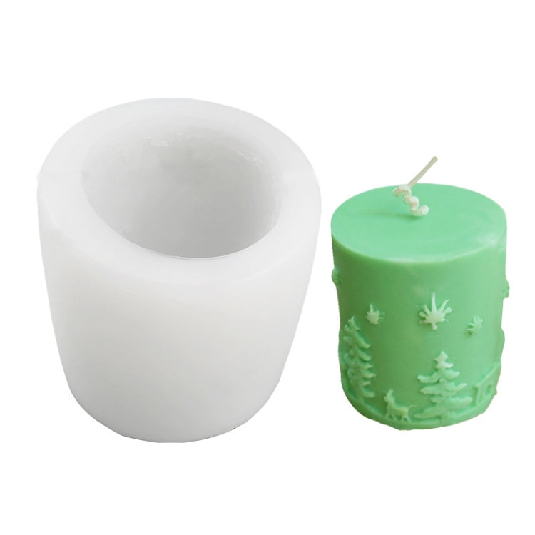 Moule en silicone en gypse pour bougie de Noël DIY, Forme : Père Noël, Sapin de Noël simple, Sapin de Noël triangulaire, Cadeau de Noël, Stéréo simple, Maison de neige 3, Cylindre de Noël simple, Sapin de Noël origami, Sapin de Noël avec 8 cônes