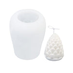 Moule en silicone en gypse pour bougie de Noël DIY, Forme : Père Noël, Sapin de Noël simple, Sapin de Noël triangulaire, Cadeau de Noël, Stéréo simple, Maison de neige 3, Cylindre de Noël simple, Sapin de Noël origami, Sapin de Noël avec 8 cônes