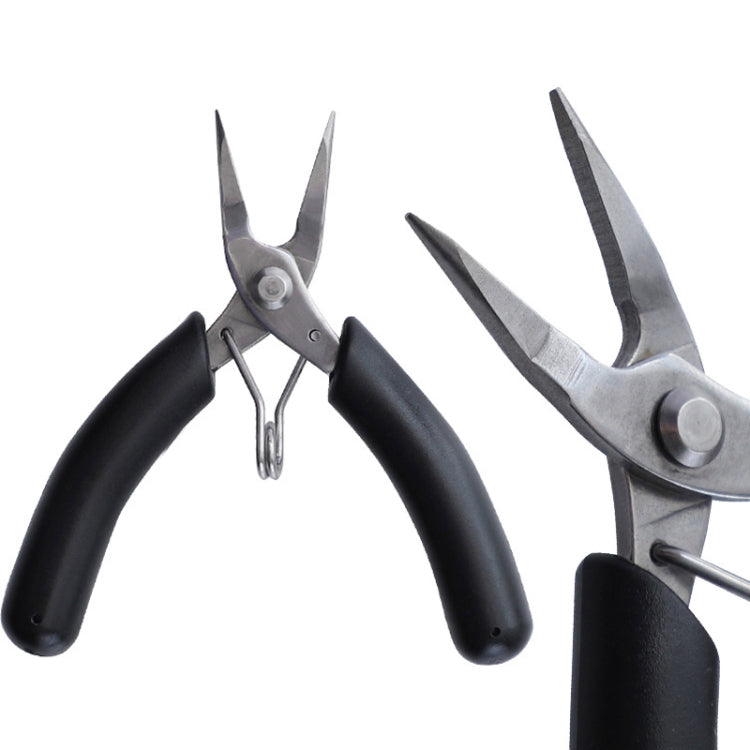 4 Inch Stainless Steel Palm Mini Electronic Pliers, Wire Cutters, Curved Nose Pliers, Needle Nose Flat Pliers, Needle Nose Round Pliers