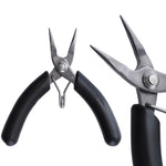 4 Inch Stainless Steel Palm Mini Electronic Pliers, Wire Cutters, Curved Nose Pliers, Needle Nose Flat Pliers, Needle Nose Round Pliers