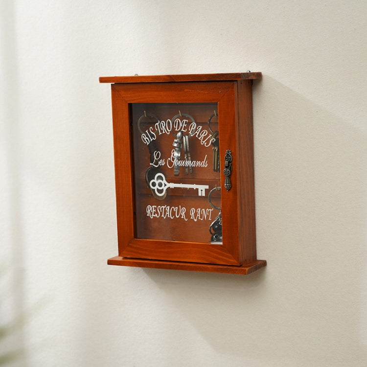 Boîte de rangement de clés murale en bois d'entrée, Spéc. : Couleurs anciennes, Bleu, Ancien avec 3 clous sans trace, Bleu avec 3 clous sans trace