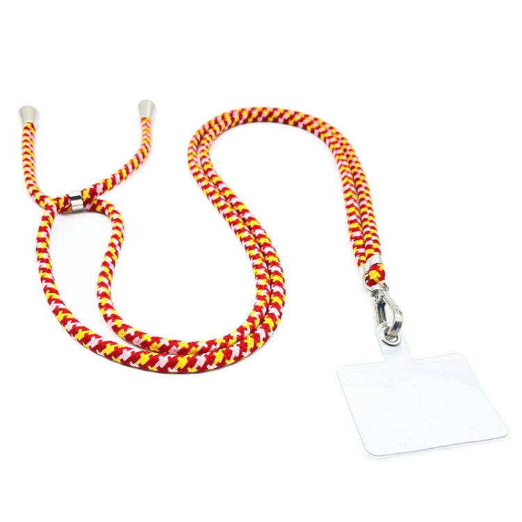 3 dragonnes de téléphone, cordon réglable et détachable pour le cou avec carte, N°25 jaune rose gris, N°46 rouge rose jaune