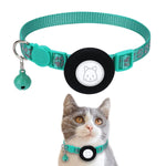 Collier réfléchissant pour chat avec clochette pour AirTag 2e génération / AirTag 1re génération, bleu, violet, noir, rose, orange, vert clair, rose rouge, vert, jaune