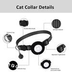 Collier réfléchissant pour chat avec clochette pour AirTag 2e génération / AirTag 1re génération, bleu, violet, noir, rose, orange, vert clair, rose rouge, vert, jaune