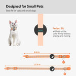 Collier réfléchissant pour chat avec clochette pour AirTag 2e génération / AirTag 1re génération, bleu, violet, noir, rose, orange, vert clair, rose rouge, vert, jaune