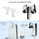 JYS JYS-P5151 pour chargeur de poignée PS5 12 en 1 + capuchon à bascule + couvercle de confidentialité + couvercle en Silicone + jeu de supports, JYS-P5151