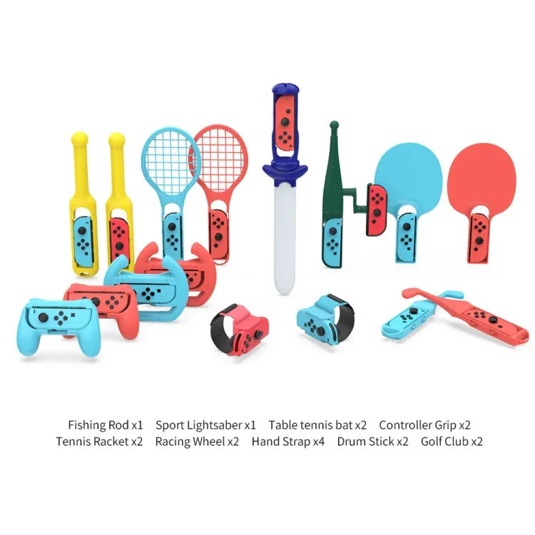 DOBE TNS-2125 Coffret Sportif Somatosensoriel 18 en 1 pour Nintendo Switch, DOBE 18 en 1