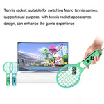 Ensemble de sport 7 en 1 DOBE TNS-2123 pour Nintendo Switch : sabre laser, sangle de jambe, raquette de tennis et dragonne.