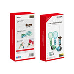 Ensemble de sport 7 en 1 DOBE TNS-2123 pour Nintendo Switch : sabre laser, sangle de jambe, raquette de tennis et dragonne.